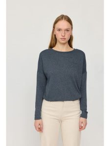 MAZINE Koszulka "Jersey Knit" w kolorze granatowym rozmiar: S. Niebieskie bluzki MAZINE, s, bez wzorów, z jersey, bez kołnierzyka, bez ramiączek. Za 100,99 zł.