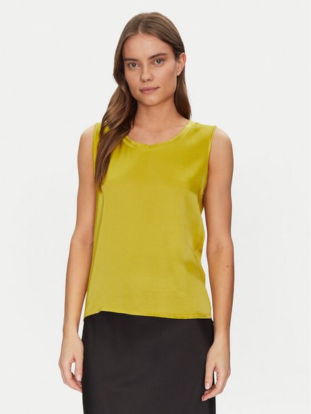 ViCOLO Bluzka TD0006 Zielony Relaxed Fit. Zielone bluzki ViCOLO, xs, bez wzorów, z satyny, bez kołnierzyka, bez ramiączek. Za 99,99 zł.