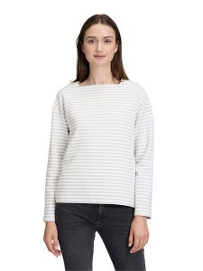 BETTY & CO Bluza w kolorze biało-szarym rozmiar: 42. Białe bluzy Betty & Co, bez wzorów, bez kaptura. Za 99,95 zł.