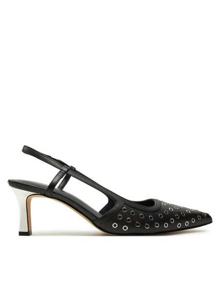 MICHAEL Michael Kors Szpilki Alora Mid Sling 40R5ALMP3L Czarny. Czarne sandały MICHAEL Michael Kors, bez wzorów, ze skóry, bez obcasa. Za 399,99 zł.