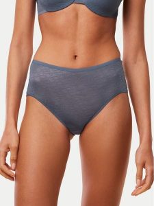 Triumph Figi klasyczne z wysokim stanem Triumph Signature Sheer Maxi EX 10215936 Niebieski. Niebieskie figi Triumph, bez wzorów, z syntetyku. Za 79,99 zł.
