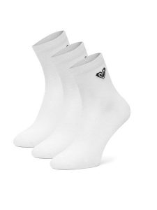 Roxy Skarpety krótkie AS_ROXY_06Z_SS25 (3-PACK) Biały. Białe skarpetki Roxy, bez wzorów, z bawełny. Za 34,99 zł.