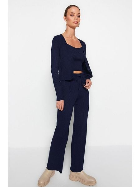Trendyol 3-częściowy zestaw w kolorze granatowym rozmiar: M. Niebieskie kardigany Trendyol. Za 117,73 zł.