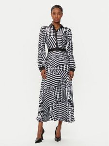 Fracomina Sukienka codzienna FS24WD2008W411O9 Czarny Regular Fit. Czarne kombinezony Fracomina, xs, bez wzorów, z syntetyku, bez kołnierzyka, bez ramiączek. Za 339,99 zł.