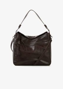 Torba shopperka z kieszonką zewnętrzną. Brązowe shopper bag bonprix, bez wzorów, duże, bez dodatków. Za 127,99 zł.