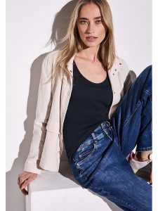 Street One Top w kolorze granatowym rozmiar: 36. Niebieskie topy Street One, bez wzorów, street, bez kołnierzyka, bez ramiączek. Za 60,95 zł.