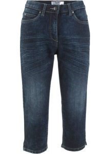 Dżinsy Straight, mid waist, ze stretchem. Niebieskie jeansy bonprix, bez wzorów, z jeansu. Za 109,99 zł.