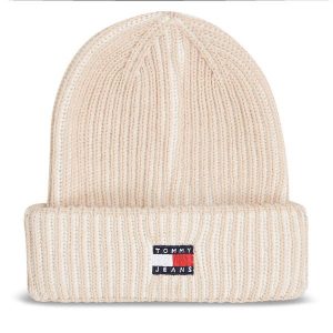 Czapka Tommy Jeans. Brązowe czapki Tommy Jeans, bez wzorów, z jeansu. Za 139,99 zł.