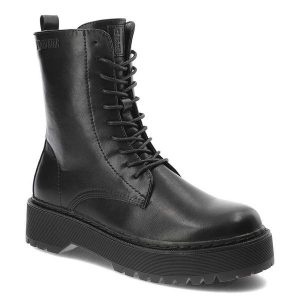 Czarne Glany Big Star Damskie Modne Buty Jesienne. Czarne botki Big Star, ze skóry ekologicznej, bez obcasa, bez zapięcia. Za 259,00 zł.
