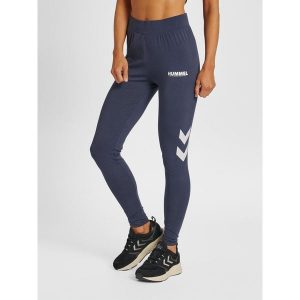 Damskie wysokie legginsy Hummel Legacy. Niebieskie legginsy Hummel, bez wzorów. Za 117,00 zł.