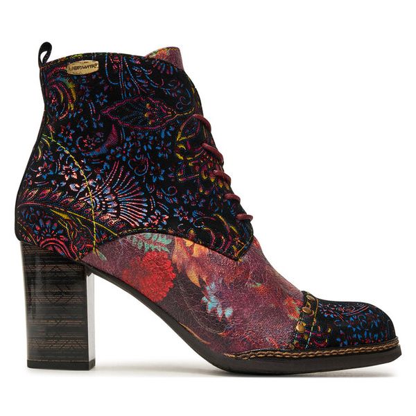 Trzewiki Laura Vita. Czerwone botki LAURA VITA, bez wzorów, bez obcasa, na słupku, bez zapięcia. Za 389,99 zł.