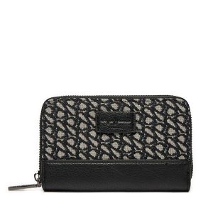 Portfel Pepe Jeans. Czarne portfele Pepe Jeans, bez wzorów, z jeansu. Za 109,99 zł.