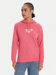Roxy Bluza ERJFT05028 Różowy Regular Fit. Czerwone bluzy Roxy, xs, bez wzorów, z bawełny, bez kaptura. Za 229,99 zł.
