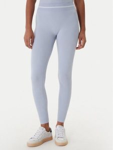 Guess Legginsy V6RB05 Z4692 Błękitny Slim Fit. Niebieskie legginsy Guess, z aplikacjami, z syntetyku. Za 269,99 zł.