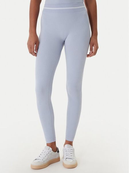 Guess Legginsy V6RB05 Z4692 Błękitny Slim Fit. Niebieskie legginsy Guess, z aplikacjami, z syntetyku. Za 264,99 zł.