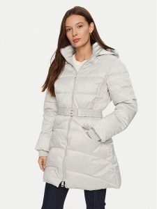 Guess Płaszcz zimowy Seline W4BL58 WGL72 Szary Regular Fit. Szare kurtki Guess, na zimę, s, z aplikacjami, z bawełny, bez kaptura. Za 529,99 zł.