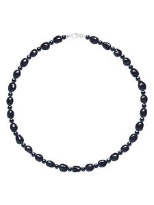 Pearline Naszyjnik z perłami - dł. 42 cm rozmiar: onesize. Czarne naszyjniki Pearline, z perłą, srebrne. Za 326,99 zł.