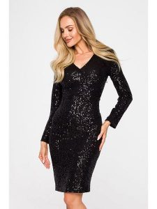 Made of emotion Sukienka w kolorze czarnym rozmiar: M. Czarne sukienki Made Of Emotion, m, bez wzorów, bez kołnierzyka, bez ramiączek, mini. Za 218,05 zł.