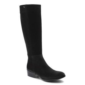 Czarne Kozaki Gamis Damskie Modne Skórzane Buty. Czarne kozaki Gamis, bez wzorów, z nubiku, bez obcasa, na obcasie, bez zapięcia. Za 349,00 zł.