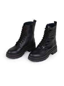 Anna Morellini Skórzane botki "Eliolia" w kolorze czarnym rozmiar: 38. Czarne botki Anna Morellini, bez wzorów, ze skóry, bez obcasa, bez zapięcia. Za 368,09 zł.