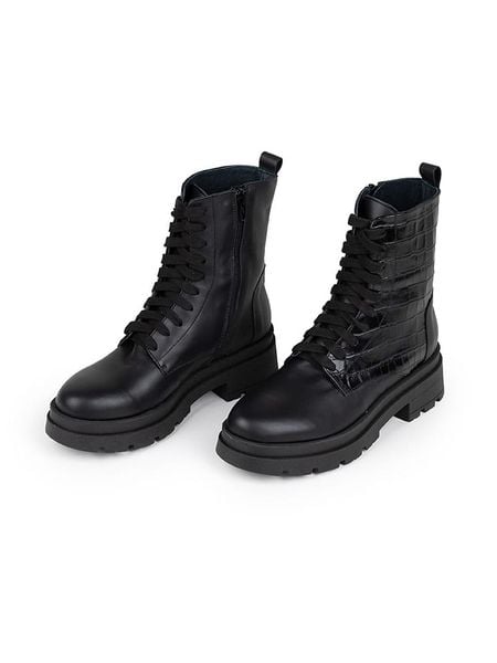 Anna Morellini Skórzane botki "Eliolia" w kolorze czarnym rozmiar: 38. Czarne botki Anna Morellini, bez wzorów, ze skóry, bez obcasa, bez zapięcia. Za 225,70 zł.