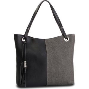 Torebka JENNY FAIRY - RX0031 Black. Czarne torebki klasyczne marki Jenny Fairy, bez wzorów, ze skóry ekologicznej. Za 119,99 zł.