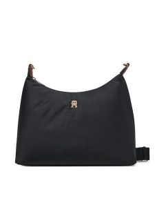 Tommy Hilfiger Torebka Popette Shoulder Bag AW0AW17937 Czarny. Czarne torebki klasyczne TOMMY HILFIGER, bez wzorów, ze skóry, bez dodatków. Za 269,99 zł.