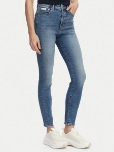 Calvin Klein Jeans Jeansy Vintage Avenue LV047D756G Niebieski Skin Fit. Niebieskie jeansy Calvin Klein Jeans, bez wzorów, z bawełny. Za 409,99 zł.