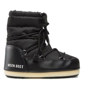 Śniegowce Moon Boot. Czarne buty zimowe Moon Boot, z nylonu, bez obcasa, bez zapięcia. Za 799,99 zł.