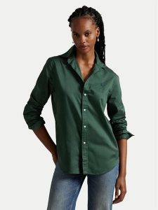Polo Ralph Lauren Koszula 211A92177004 Zielony Classic Fit. Zielone koszule Polo Ralph Lauren, xs, bez wzorów, z bawełny, bez kołnierzyka, bez ramiączek. Za 499,99 zł.