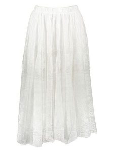 SisterS point Spódnica "Gilly" w kolorze białym rozmiar: M/L. Białe spódnice Sisters Point, l, bez wzorów, z koronki, maxi. Za 56,66 zł.