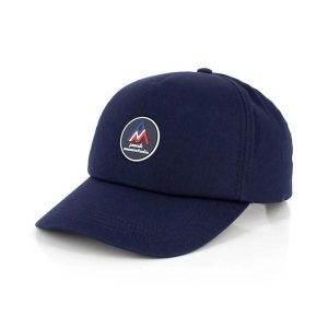 Czapka Peak Mountain Maya. Niebieskie czapki Peak Mountain, bez wzorów, z materiału, eleganckie. Za 77,00 zł.