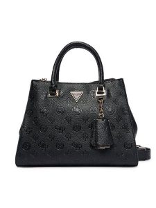 Guess Torebka Cresidia II HWPD98 88070 Czarny. Czarne kuferki Guess, z aplikacjami, ze skóry, bez dodatków. Za 519,99 zł.