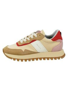GANT Footwear Skórzane sneakersy "Caffay" w kolorze beżowym ze wzorem rozmiar: 39. Brązowe trampki GANT Footwear, bez wzorów, bez zapięcia. Za 377,95 zł.