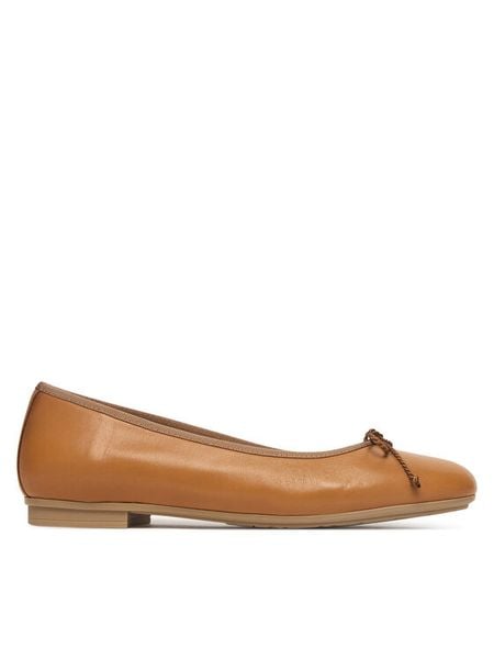 Hispanitas Baleriny HV263465 Brązowy. Brązowe balerinki Hispanitas, bez wzorów, ze skóry, bez obcasa, bez zapięcia. Za 489,99 zł.