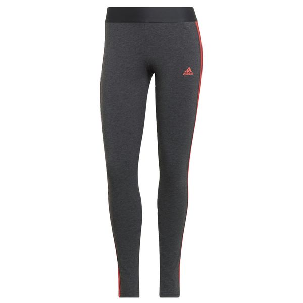 Legginsy treningowe damskie Adidas Loungewear Essentials 3-Stripes AeroReady. Czerwone legginsy ADIDAS, bez wzorów. Za 60,00 zł.