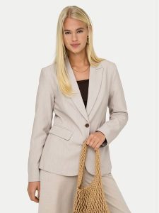 ONLY Marynarka Raven 15338389 Beżowy Slim Fit. Brązowe marynarki i żakiety ONLY, bez wzorów, z syntetyku. Za 199,99 zł.