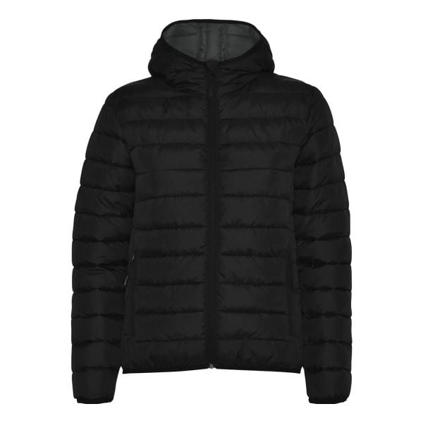 Womens/Ladies Norway Slim Padded Jacket. Czarne kurtki ROLY, bez wzorów, z puchu, bez kaptura. Za 151,99 zł.