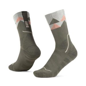 Skarpetki sportowe dla dorosłych Thermonet Crew Socks. Zielone skarpetki Buff, bez wzorów, z elastanu. Za 129,99 zł.