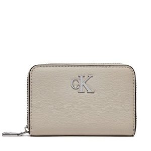 Portfel Calvin Klein. Brązowe portfele Calvin Klein, bez wzorów. Za 229,99 zł.