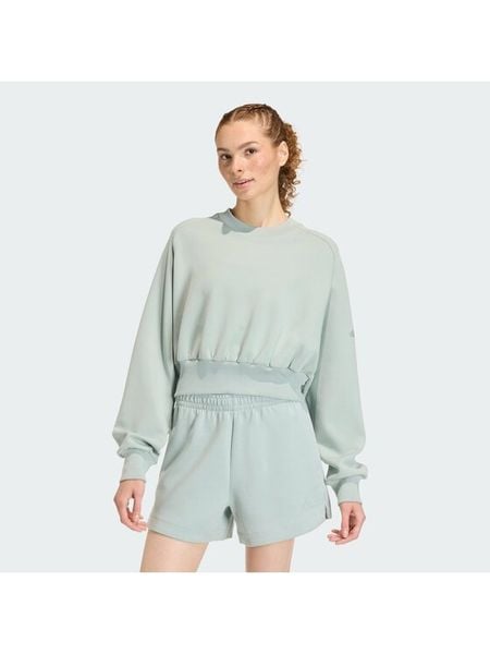 Adidas Bluza Soft Lux KA7015 Zielony Loose Fit. Zielone bluzy ADIDAS, l, bez wzorów, z syntetyku, bez kaptura. Za 278,99 zł.