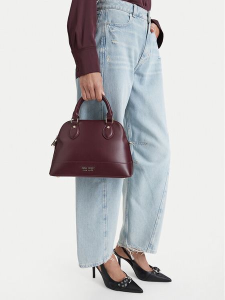 Nine West Torebka CEO-OPAL DREAM-LDA9210 Bordowy. Czerwone kuferki Nine West, bez wzorów, ze skóry, bez dodatków. Za 249,99 zł.