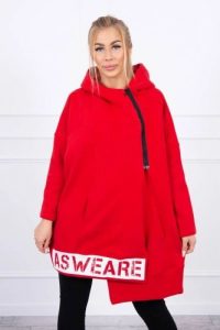Bluza ocieplana z suwakiem czerwona. Czerwone bluzy KESI, l, bez wzorów, z bawełny, bez kaptura. Za 278,10 zł.