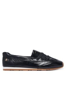 Tommy Hilfiger Baleriny Bella Ballet Sneaker FW0FW09449 Czarny. Czarne balerinki TOMMY HILFIGER, bez wzorów, ze skóry, bez obcasa, bez zapięcia. Za 449,99 zł.