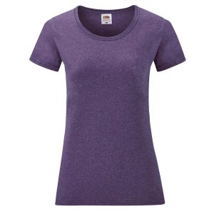 Koszulka Damska Valueweight. Fioletowe bluzki FRUIT OF THE LOOM, l, bez wzorów, sportowe, bez kołnierzyka, bez ramiączek. Za 35,99 zł.