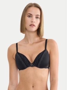 Triumph Biustonosz z fiszbiną Comfort Allure 10226435 Czarny. Czarne biustonosze Triumph, bez wzorów, z syntetyku. Za 179,99 zł.