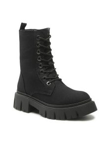 Jenny Fairy Trapery WS5816-02 Czarny. Czarne buty zimowe Jenny Fairy, z materiału, bez obcasa, bez zapięcia. Za 89,99 zł.