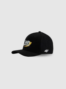 4F Czapka z daszkiem snapback uniseks 4F x Drift Masters - czarna S/M. Czarne czapki 4f, bez wzorów, z bawełny, eleganckie. Za 119,99 zł.