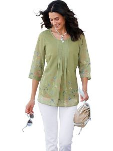 WITT WEIDEN Bluzka w kolorze zielonym rozmiar: 42. Zielone bluzki WITT WEIDEN, bez wzorów, bez kołnierzyka, bez ramiączek. Za 48,16 zł.