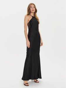 TWINSET Sukienka wieczorowa 242TT2050 Czarny Slim Fit. Czarne sukienki Twinset, bez wzorów, z syntetyku, wizytowe, bez kołnierzyka, bez ramiączek. Za 529,99 zł.